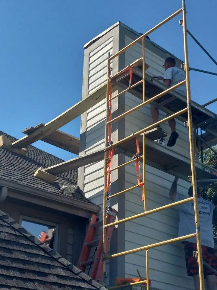 Cedar Siding Chimney Repair & Restoration – photo 3 of 5